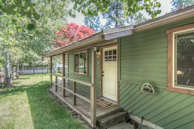 Fenced in side and back yard