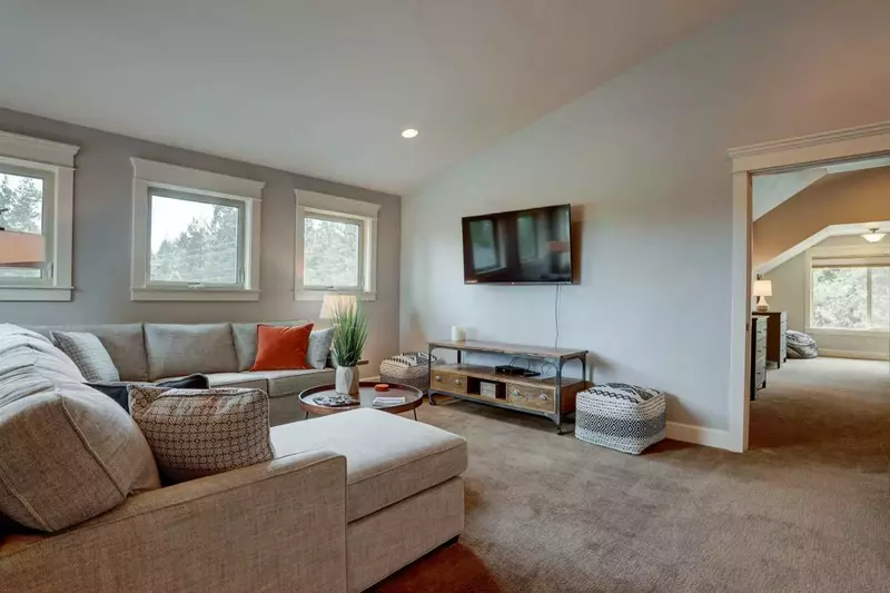 Spread out to a 3rd living space on upper level. Casual and cozy.