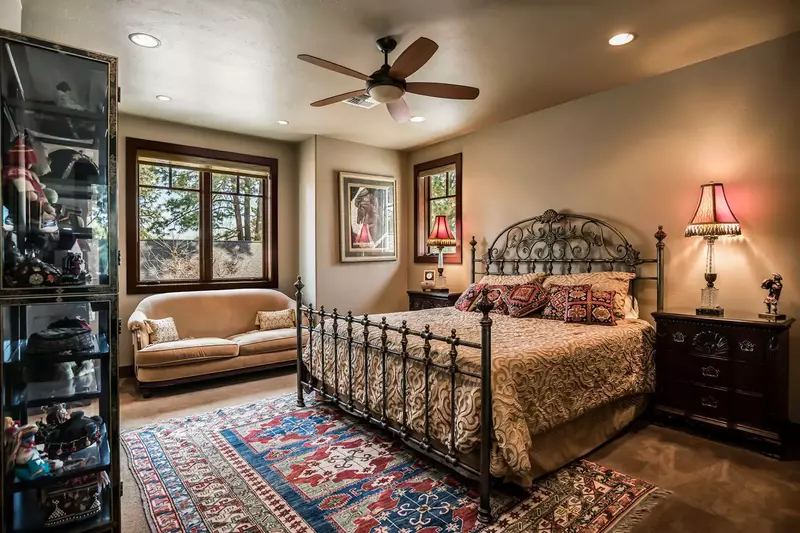 Master on 2nd level with King bed and ensuite bath.