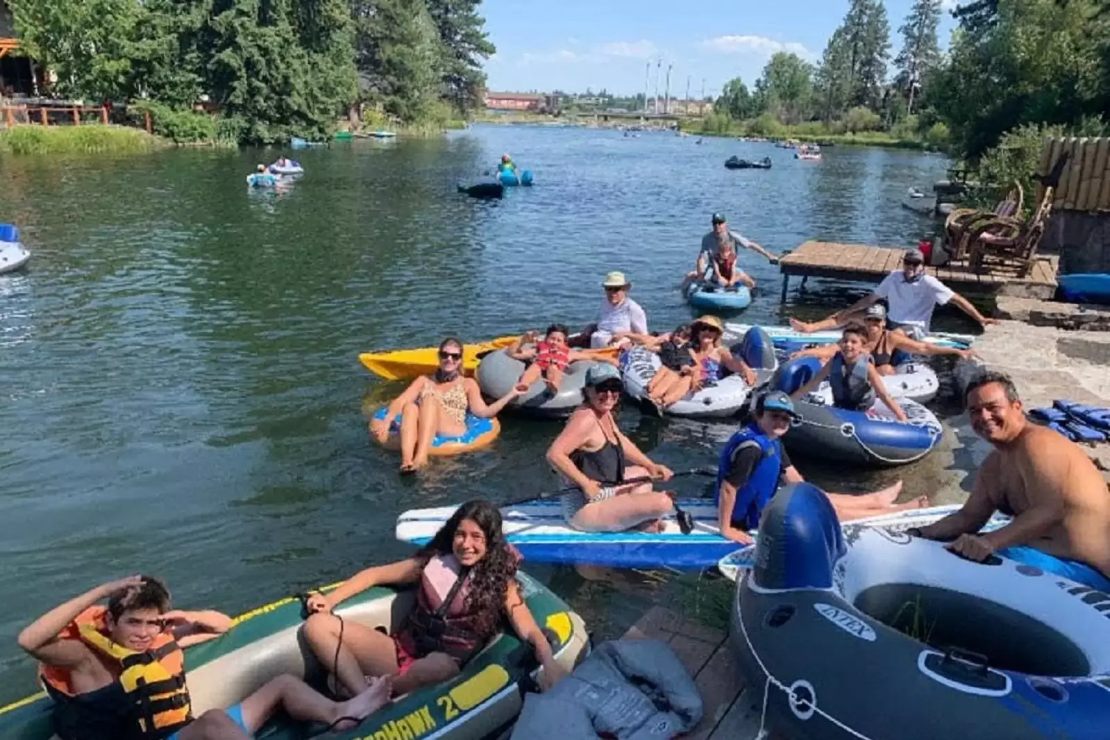 The Deschutes River is a memory-maker for families staying at Riverfront Central Estate.