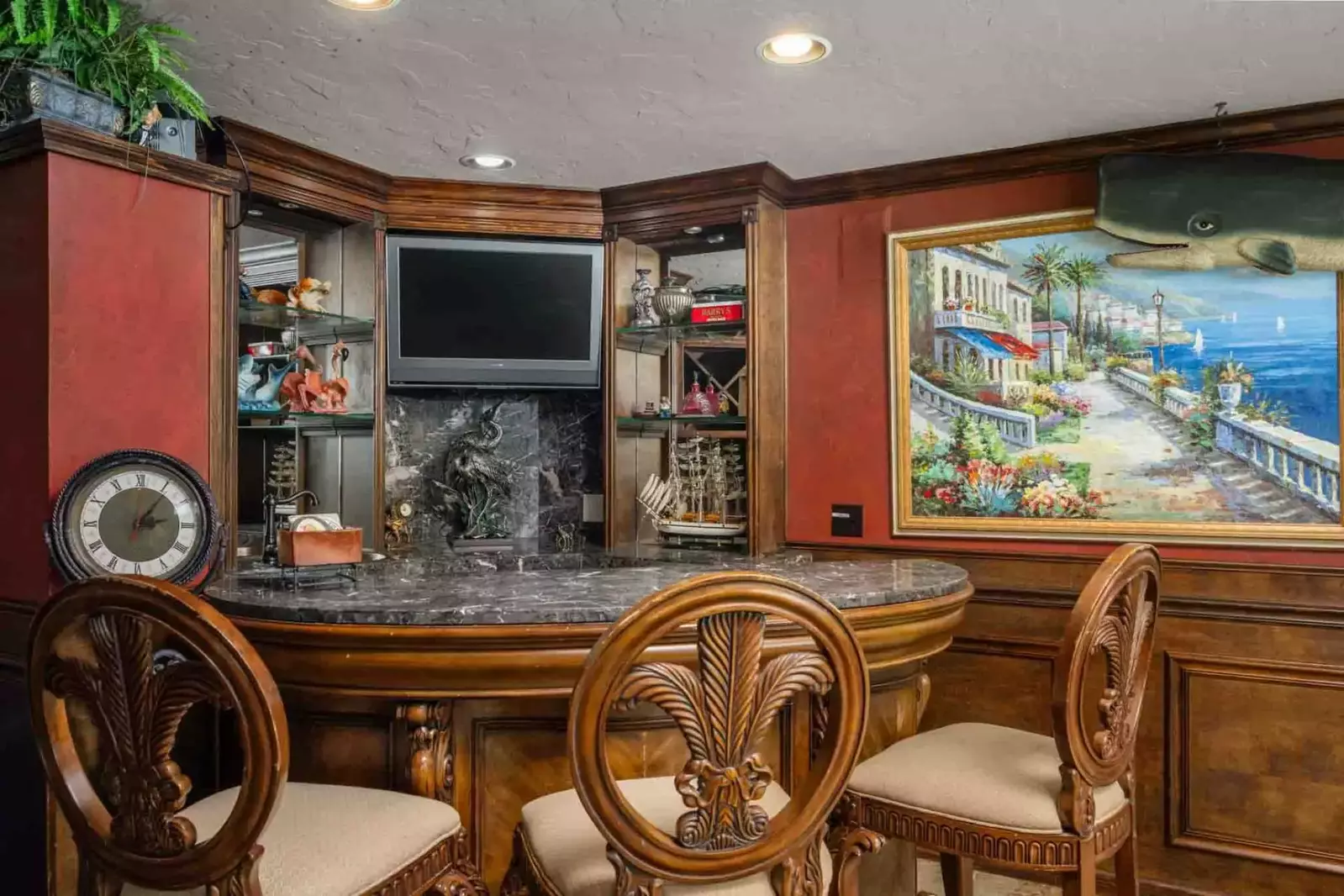 Enjoy a night of lively conversation at the bar.