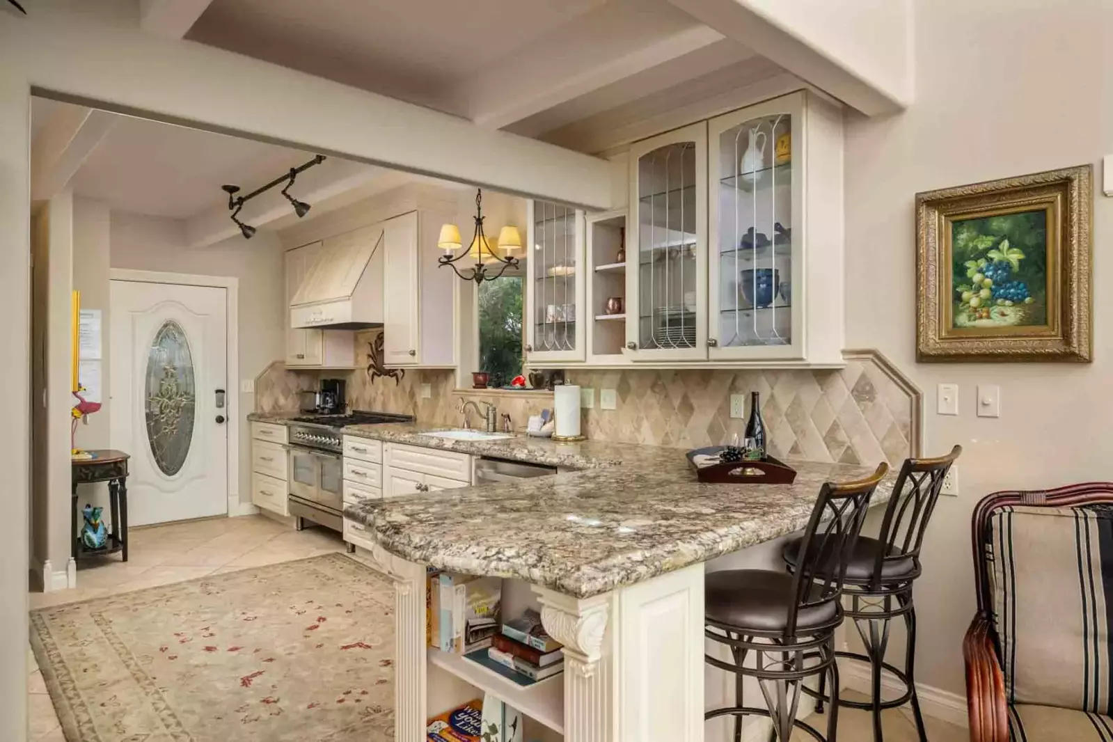 The ample counter space allows for plenty of baking opportunities.