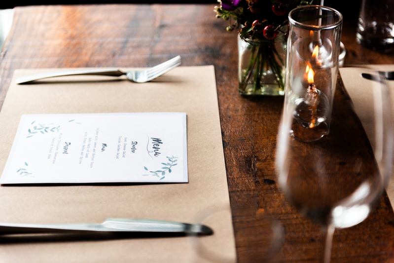 menu and place setting