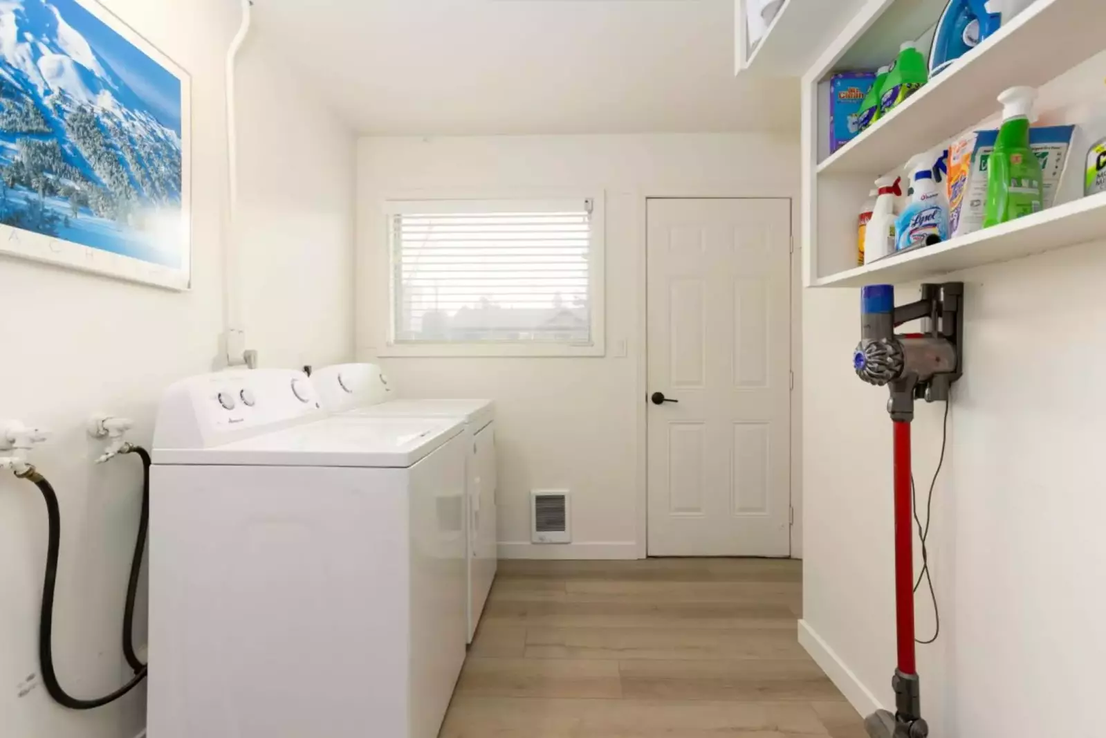 This rental has an up to date washing machine and dryer for guest use.