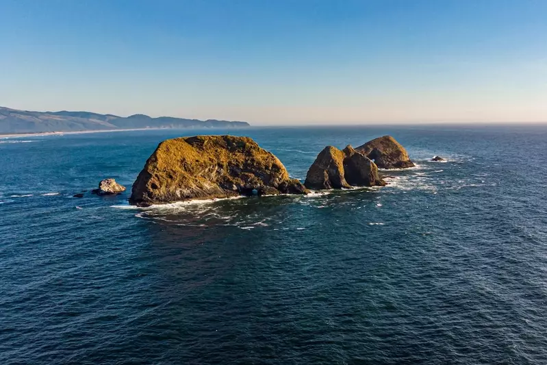three arch rocks aerial view