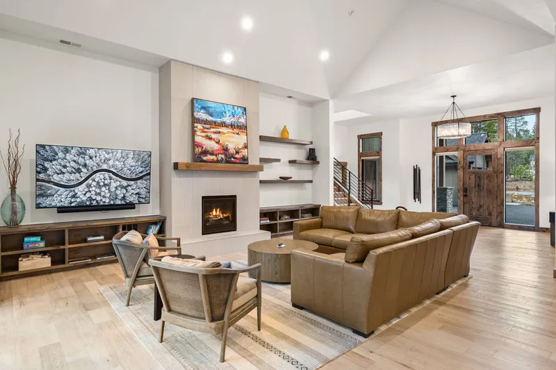 Relax in front of a cozy fire after a day exploring Sunriver.