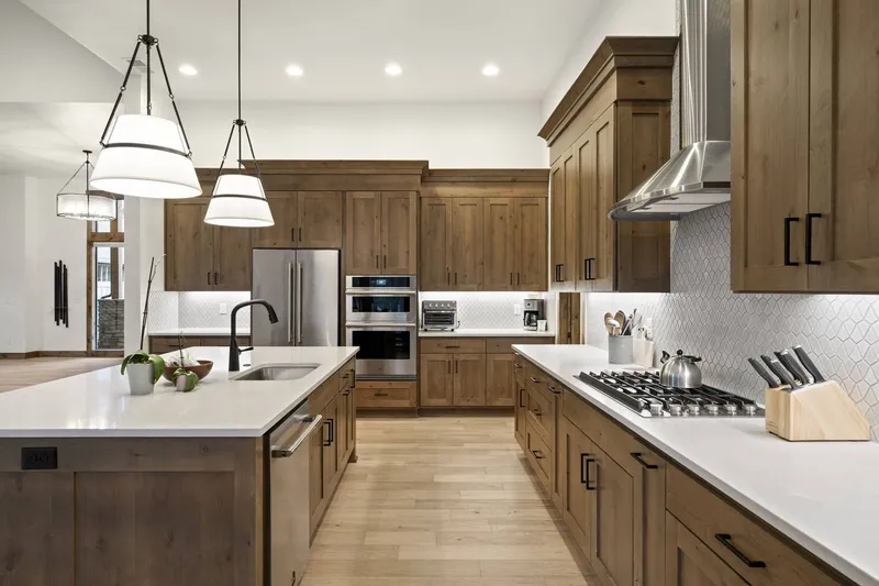 The kitchen is has plentiful counter space, up to date appliances, and is fully equipped with a wide variety of pots and pans.