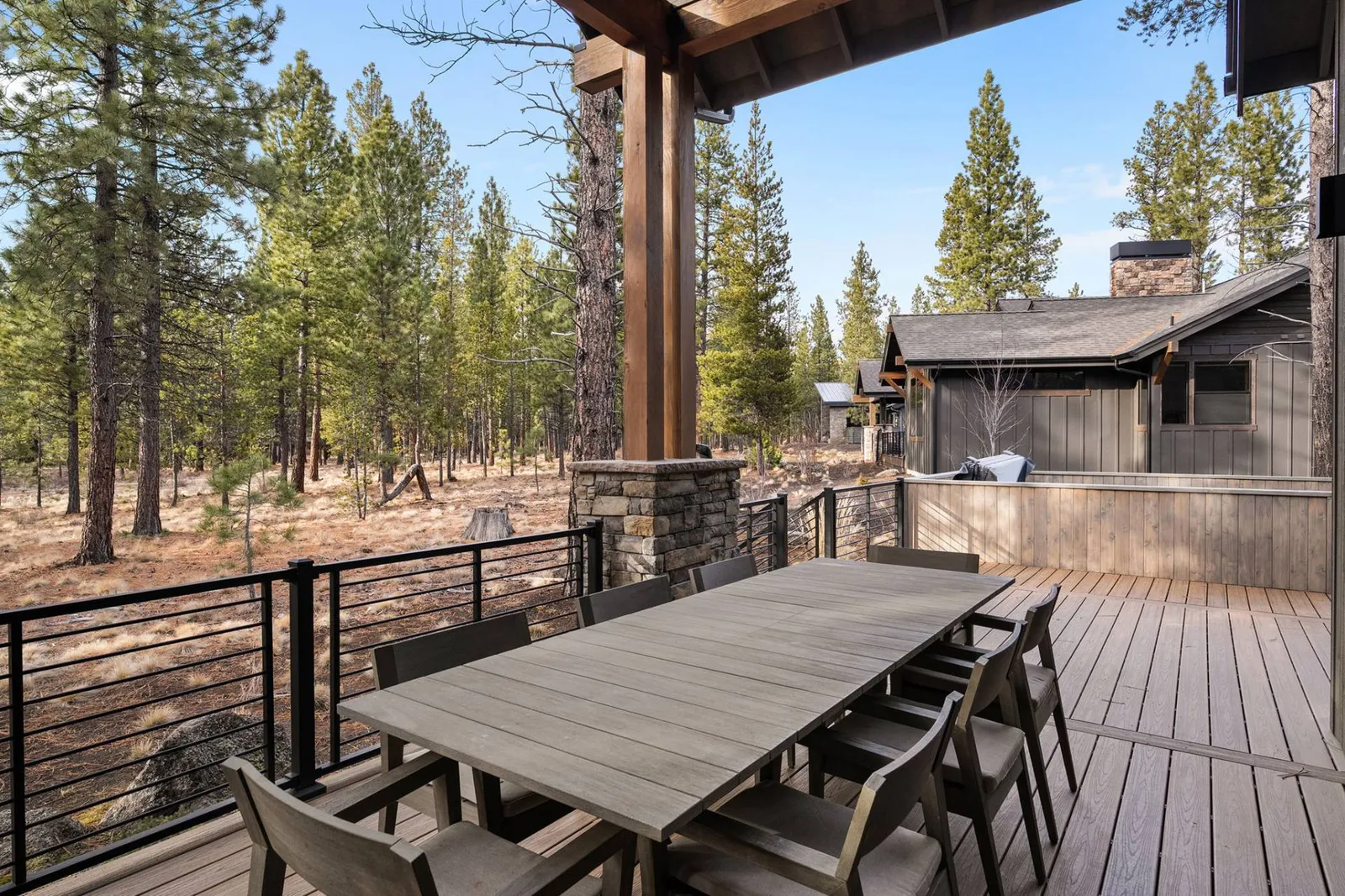 Get some fresh air while hanging out on the deck.