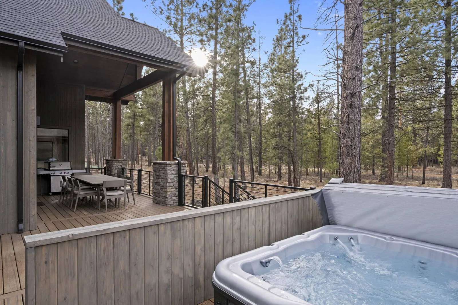Imagine relaxing in the hot tub after a day full of adventures!