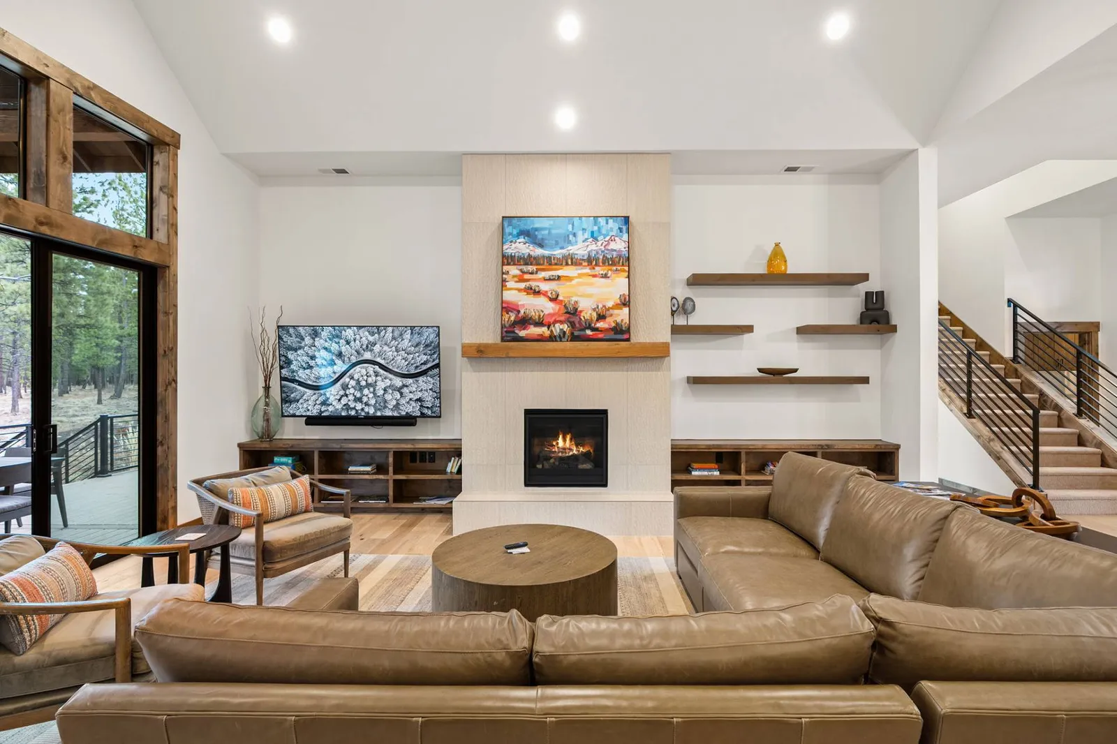 The main couch is very large and very comfy!