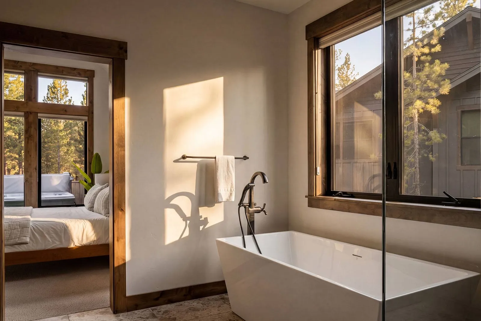 This bathtub is a perfect spot to relax after a day of hiking.