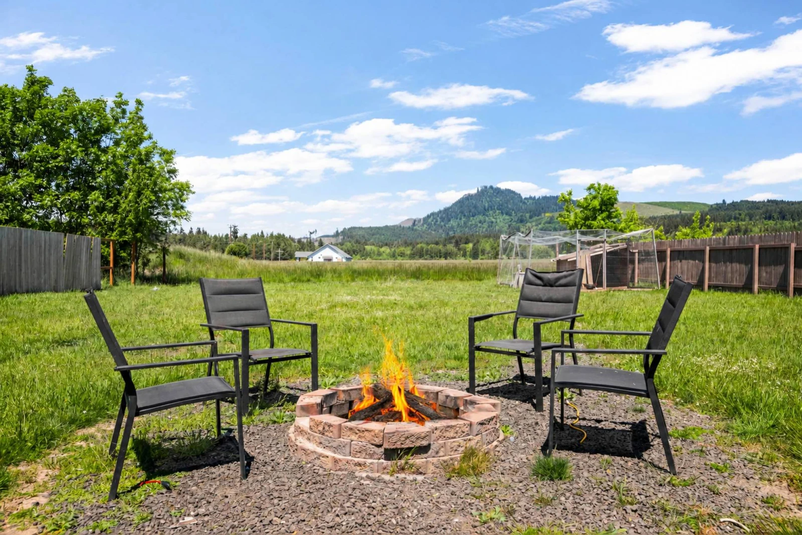 Enjoy a lovely evening around the fire pit.