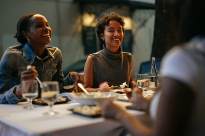 friends at restaurant