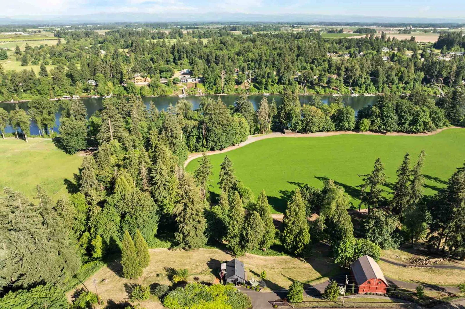 The surroundings are beautiful.  It is close to the Willamette River. -Samuel