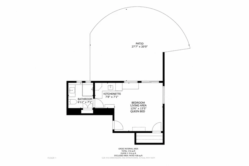 A detailed floor plan of this rental.