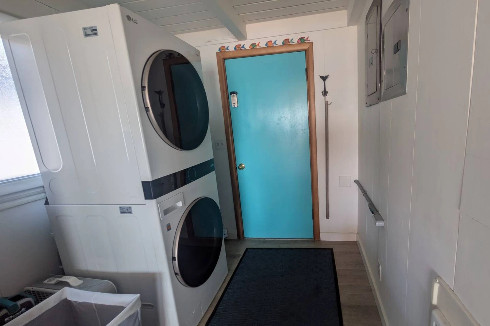 This rental has an up to date washing machine and dryer for guest use.